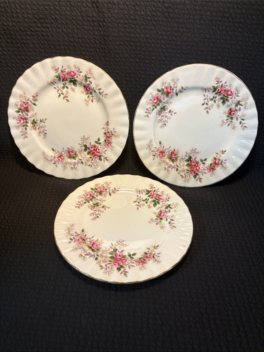 Lavender Rose side plates. By Royal Albert